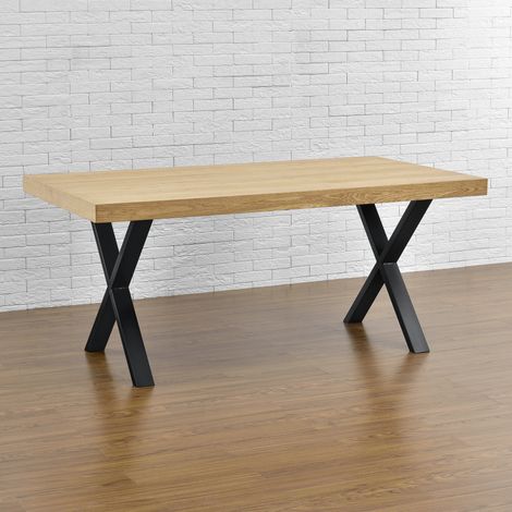 Tischgestell Greith 2er-Set X-Form Schwarz 69x72 cm [en.casa] (1/5)