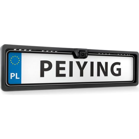 Caméra de recul intégrée au cadre de plaque d'immatriculation 12V HD Peiying (1/4)