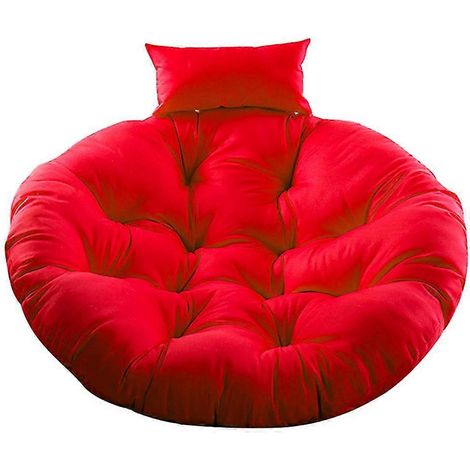 Coussin moelleux pour fauteuil suspendu, balancelle, rouge, 105 cm (1/5)