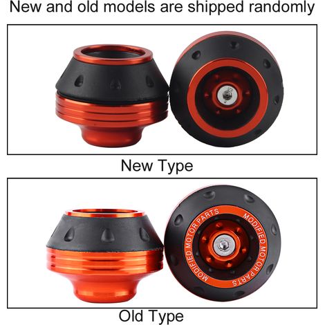 Orangefarbener CNC-gefräster Aluminium-Motorrad-Sturzschutz, Paar Lenker- und Rahmenschrauben für Roller, Seitenschutzset, Sturzschutzzubehör für Motorräder. (1/5)