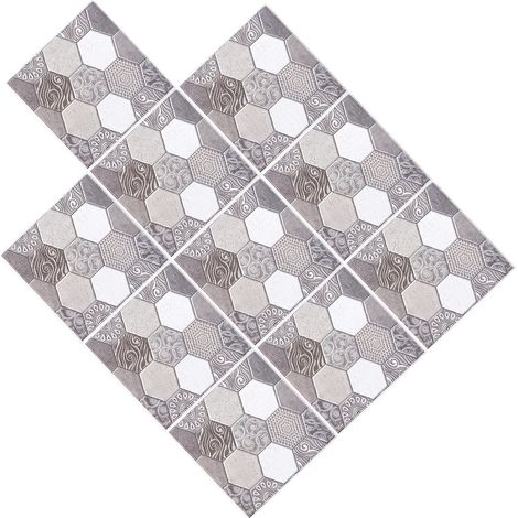 10 Autocollants Adhésifs pour Carrelage, Protection Antichoc pour Cuisine, Salon et Décoration d'Intérieur (1/5)