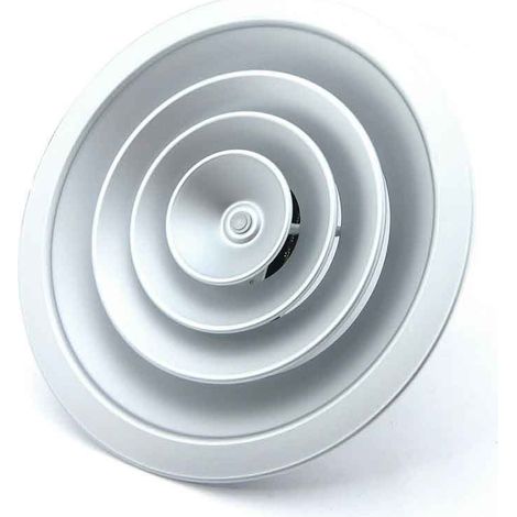 Difusor circular con regulacion plata mate Plata mate 14" - 350mm Plata mate 14" - 350mm