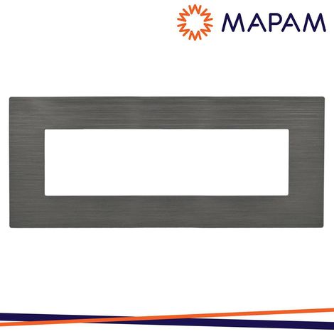 PLACCA TECNOPOLIMERO SPAZZOLATO M6007SL-24 GEM 7P ANTRACITE (1/2)
