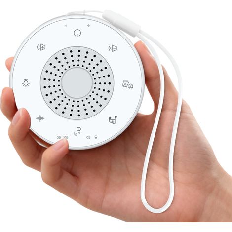 Machine à bruit blanc avec sons et lumière douce simulant une respiration – Aide au sommeil portable pour adultes et enfants, 30 sons, minuterie, batterie rechargeable pour la chambre, la chambre d'en (1/5)