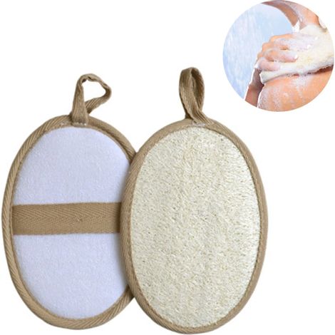 Luffaschwamm – 1er-Packung, natürliche Körperpeeling-Handschuhe – Spa-Bademassage (1/4)