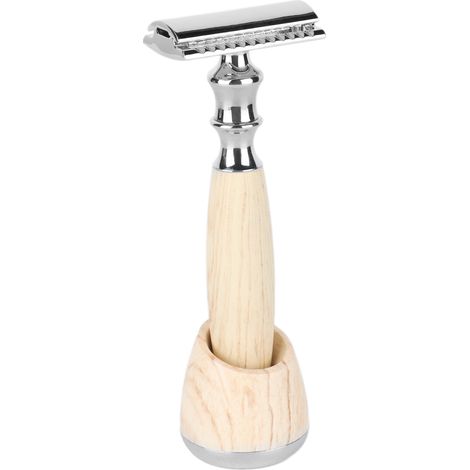 Manuel Rasoir Double Sécurité pour Homme avec Manche en Bois Vintage (1/5)