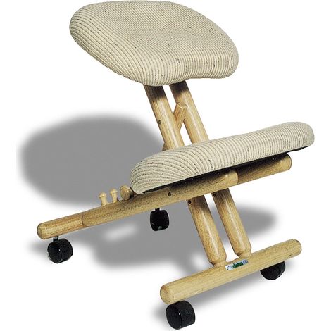 Chaise Ergonomique Professionnelle Sans Dossier Couleur Naturelle (1/5)
