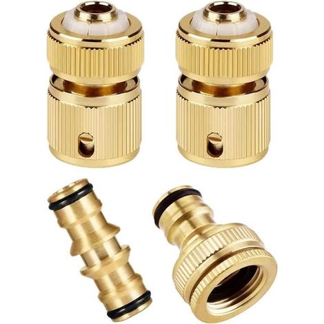 Wasserhahn-Adapter - Nicht spezifiziert - 4 Stück - Massivmessing - 1/2" und 3/4" - Einfache Installation