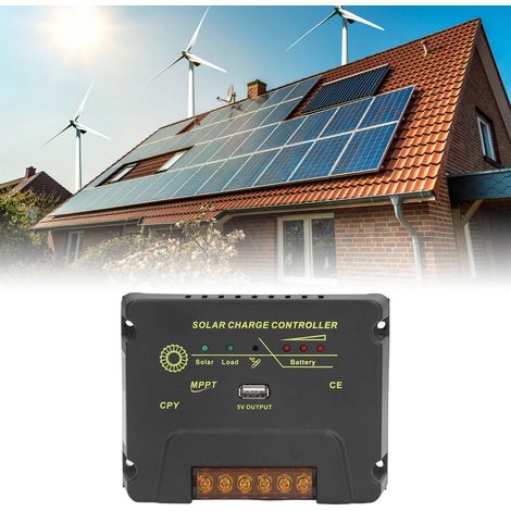 MPPT-Solarregler für 12V/24V Photovoltaik-Stromerzeugung, 20A Solarlade- und -entladeregler (1/5)