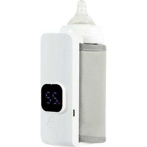 Chauffe-biberon portable et rechargeable pour les voyages, chauffage rapide et sûr pour nourrir bébé à la maison ou en extérieur. (1/5)
