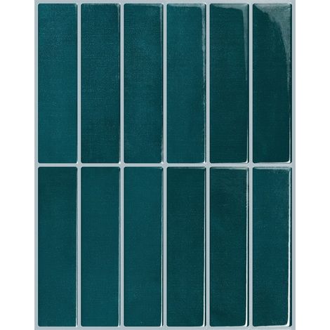 10pcs Self-Adhesive Splash Guards for Kitchen, Bathroom, and Wall Tiles, Dark Green (1/5)
