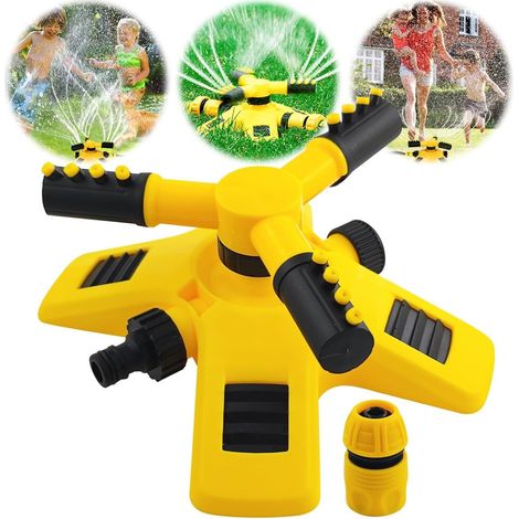 Jeux d Eau Exterieur pour Enfants Jouet Piscine Rotatifs Automatiques 360°Jeux Jardin Arroseur d'eau Cadeau pour Enfants 3 4 5 6 7 8 9 10 Ans (1/5)