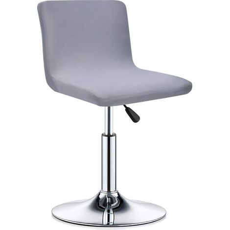 Housse De Chaise Haute - Extensible 31-37 Cm - Polyester 100 % - Gris - Lot De 4 (1/5)