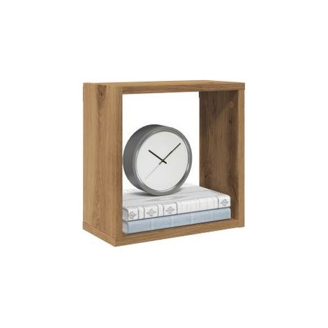 Étagères cube murales 4 pcs chêne artisanal bois d'ingénierie (1/5)