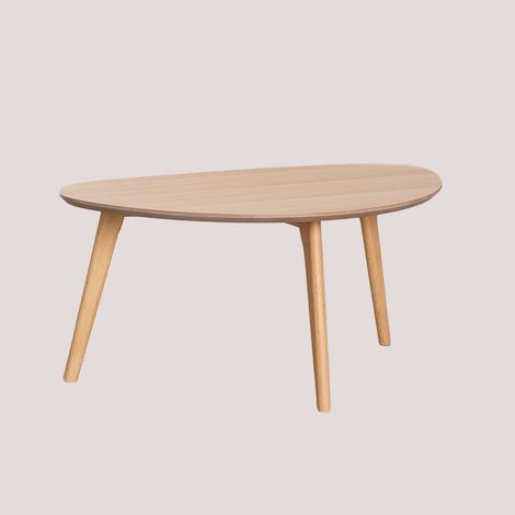 Mesa auxiliar en mdf y madera de roble Yavik SKLUM