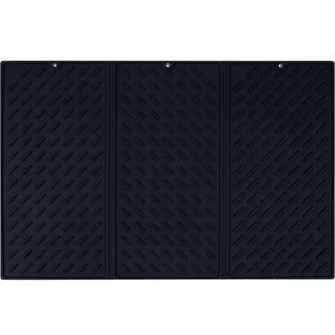Tapis De Sechage Pour Vaisselle - En Silicone - 610 X 400 X 5 Mm - Antidérapant Résistant À La Chaleur Et Au Froid - Pliable En Trois Parties - 1 Pièce (1/5)