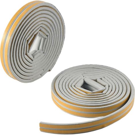 rouleaux de 10 m de joint d'étanchéité pour portes et fenêtres, ruban adhésif en caoutchouc et mousse, adhésif gris pour voiture (1/5)