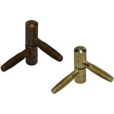 20PZ CERNIERE ANUBA NORMALI IN ACCIAIO - ø mm.11 mod.119 (B.00119.11.02) bronzat