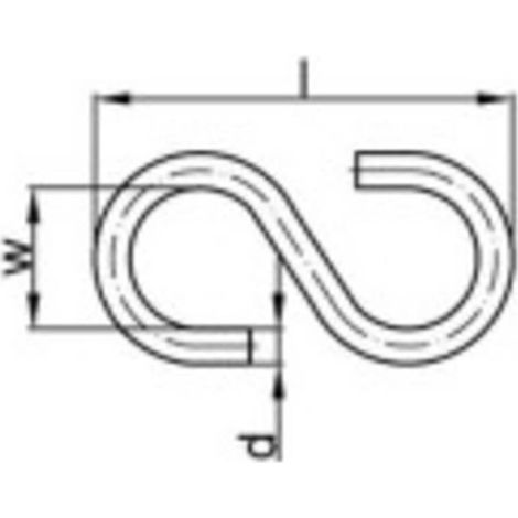 [GEBRAUCHT] B-Ware Toolcraft S-Haken 30mm Stahl galvanisch verzinkt 159546 Haken 100 Stück (1/2)