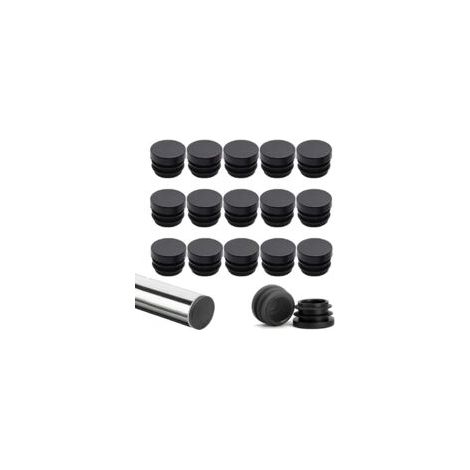 Paquete de 40 tapas de plástico para patas de sillas, tubo redondo de plástico de 19 mm, protectores para patas de sillas, adecuados como tapas protectoras para tubos y tapas de sellado.