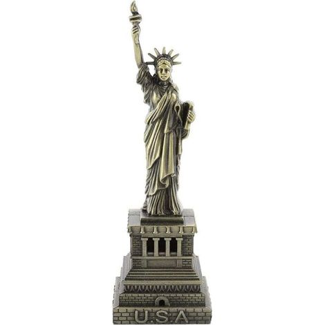 Statue de la Liberté en métal cuivre, décoration artisanale, 15 cm, souvenir New York, cadeau maison, décoration intérieure, bronze (1/5)