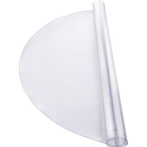 Housse de Table en Plastique 48x48 Pouces 2,0 mm Épaisseur Protection Transparente Arrondie Étanche Facile à Nettoyer pour Bureau (1/5)
