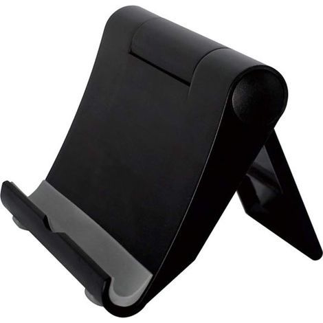 Lot de 2 Support Telephone Bureau Portable Noir Pose Téléphone Pliable 360° Porte Smartphone (1/5)