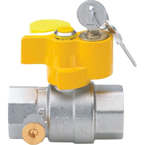 Gas-Kugelhahn mit vollem Anschluss 1 "ff
