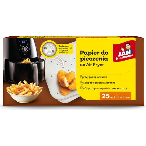 Carta da forno JAN essential per friggitrice ad aria - 25 pezzi (1/2)