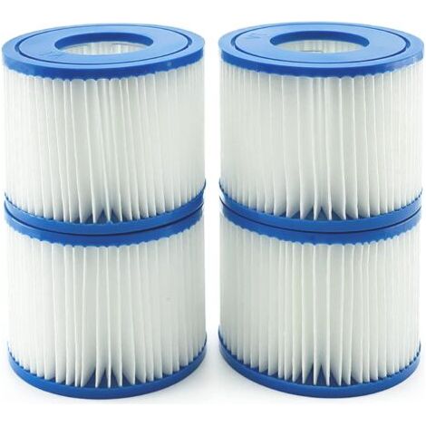 QORVA-Lot de 4 Filtre VI Cartouche pour Bestway Spa, Cartouches Filtrantes Rechange pour Miami Vegas Monaco BW58323, pour Bestway 58239 (4 pièces)