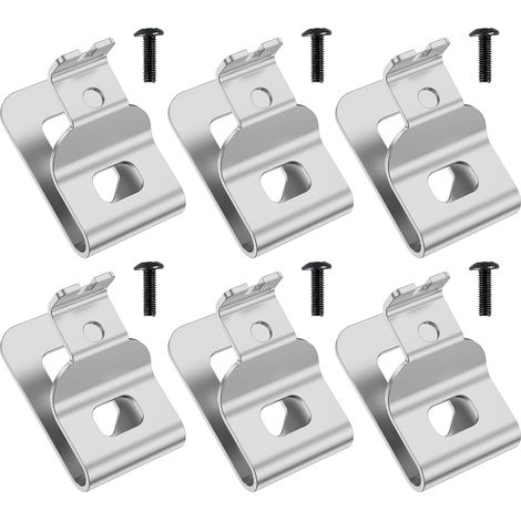 Set di 6 clip da cintura per trapani Dewalt, realizzate in acciaio inox 304, ganci con viti per N268241 per elettroutensili da 20V DCD980 DCD980L2 DCD985L2 DCD985 (1/5)