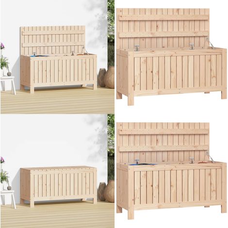 Boîte de rangement de jardin 108x42,5x54 cm Bois massif de pin - Boîte De Rangement Jardin - Coffre De Jardin - Rangement Exterieur - Meuble De Jardin - Bois Massif - Home & Living
