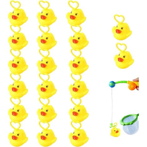 Pesca de patos, kit completo de pesca de patos, 20 piezas coloridas, entretenido juguete para baño y piscina, juego interactivo adecuado para niños de todas las edades (1/5)