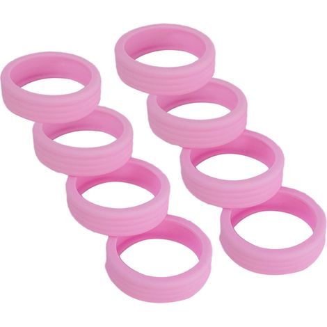 Lot de 8 protège-roues de valise en silicone rose, antibruit (1/5)