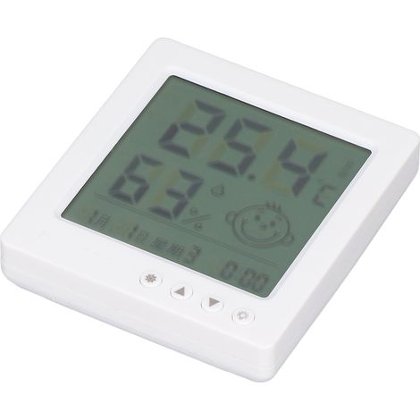 Hygrometer-Thermometer mit digitaler Anzeige, Temperaturanzeige und Feuchtigkeitsmesser mit Hintergrundbeleuchtung für den Innenbereich, geeignet für den Heimgebrauch (1/5)
