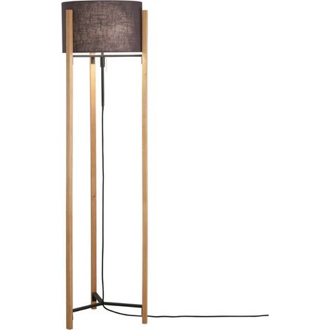 Lampe de table Shine-Wood avec capuche noire - 40516