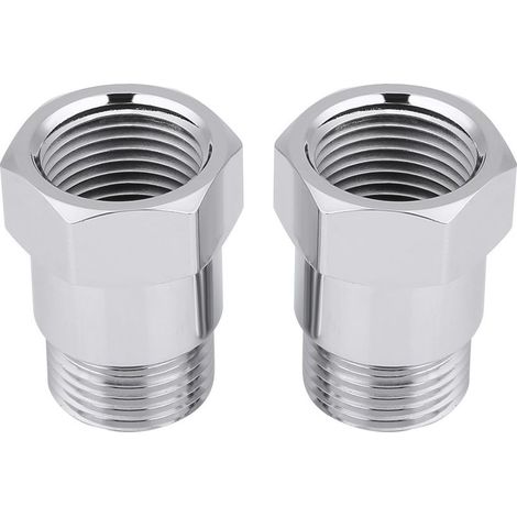 2 pieces 32mm M18 1.5 O2 sensor of oxygen Extender Extension spacer bondes adapter silver (1/5)