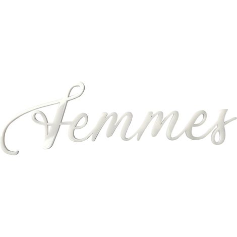 Plaque de porte WC, WC hommes, WC femmes.- Plexi blanc - Femmes