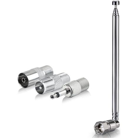 Antenne radio FM d'intérieur télescopique portable HiFi 75 Ohm pour système de musique récepteur stéréo Bluetooth (1/5)