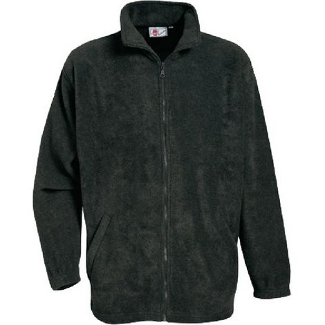 Arbeitsfleece-Sweatshirt verschiedene Größen mit Front-Reißverschluss Farbe blau