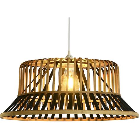Suspension bambou brun pour déco chaleureuse et naturelle - Brun naturel bambou avec nuances noires (1/5)