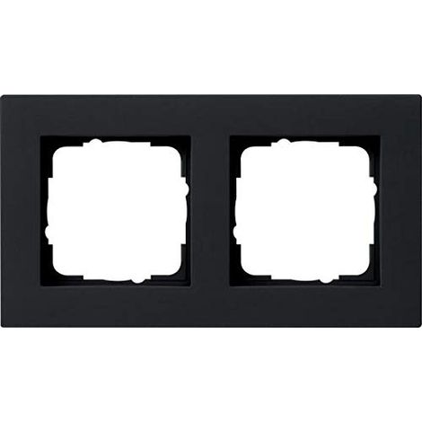 GIRA 0212095 CADRE DE FINITION POUR MONTAGE PLAT 2 PRISES E2 NOIR MAT