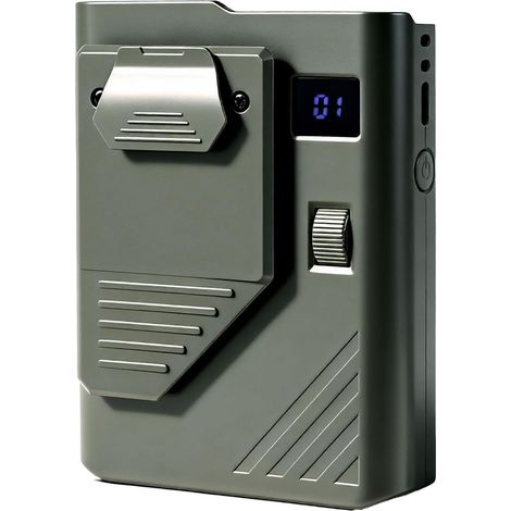 Ventilateur personnel clip-on, moteur 9500 tr/min, flux d'air large, vitesses réglables, design portable pour extérieur (1/5)