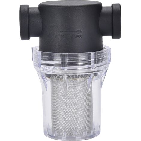 Filtre à eau, crépine à visser de 1/2 pouce, couvercle en nylon PA66, cuve en polycarbonate, tamis en acier inoxydable 304