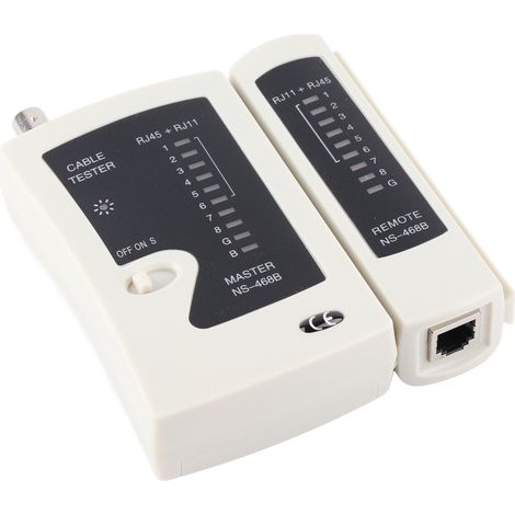 Testeur de câbles réseau BNC NS-468B, testeur universel de câbles RJ45 et RJ11 avec sac de rangement, alimentation 9 V CC (1/5)