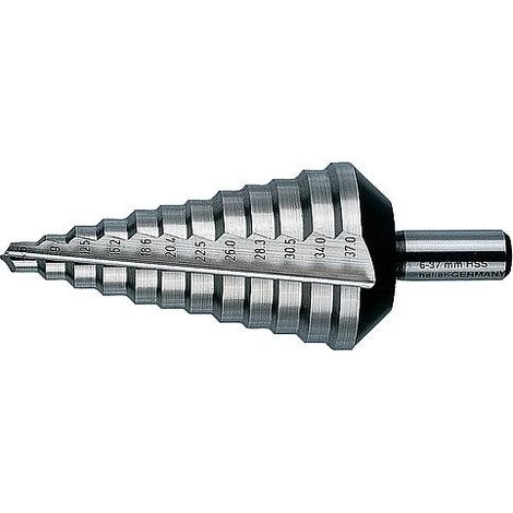 Fraise etagee HELLER HSS d : 4-20mm avec queue cylindrique (1/3)