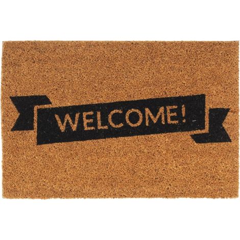 vidaXL Tapis de porte naturel 40x60 cm fibre de coco touffeté (1/5)