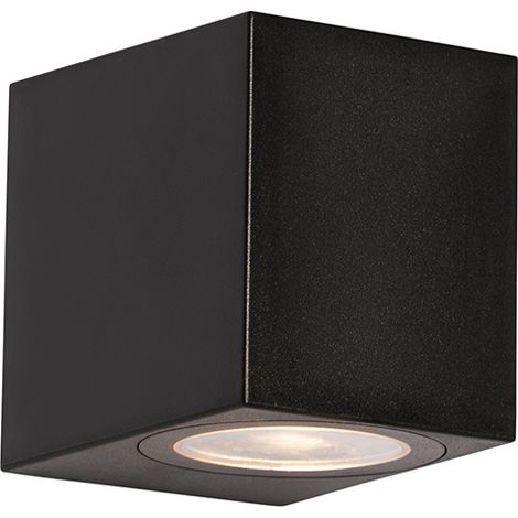 QAZQA baleno - Applique murale - 1 lumière - L 6.8 cm - Noir - Moderne - éclairage extérieur (1/4)