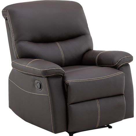 Poltrona relax in Similpelle Marrone - CANBY