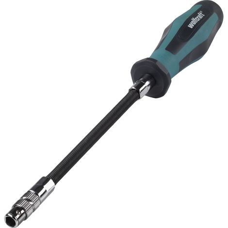 wolfcraft Avvitatore manuale con attacco flessibile I 1236000 I Per lavori in punti difficili da raggiungere (1/4)